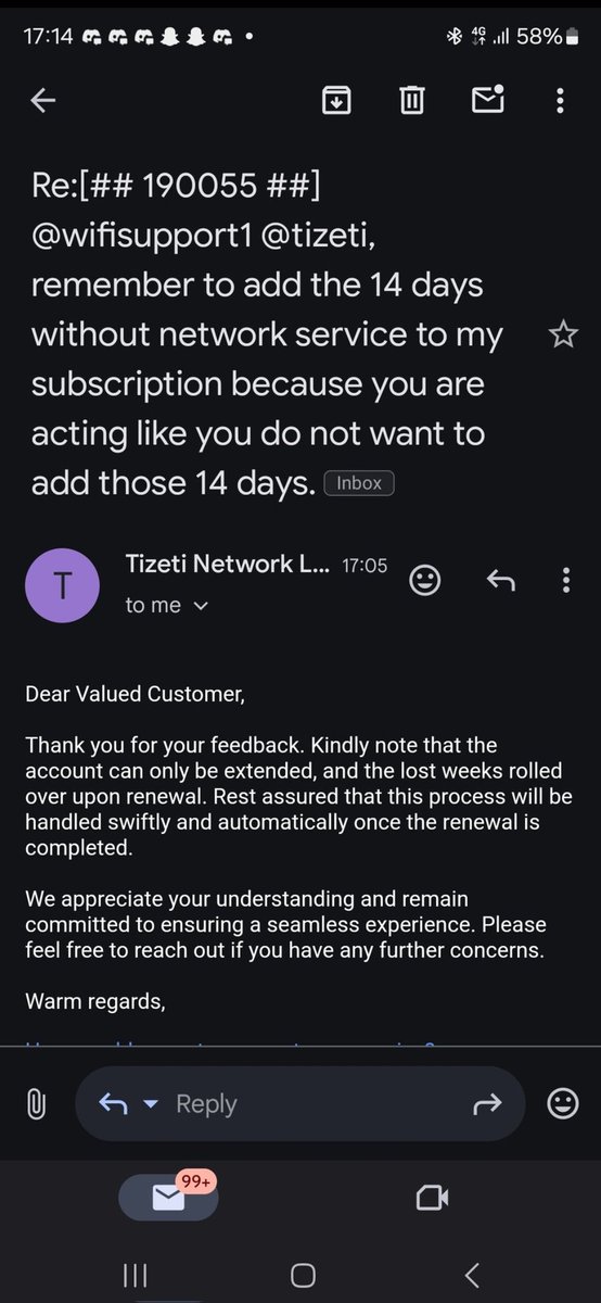 Jeffreyola's tweet photo. I know there's nothing I can do to get my 14 days' money back or the 14-day subscription back ...
But I will always let people know that you're a scammer..@wifisupport1 @tizeti #scammer #tizeti #badcustomer https://t.co/lcOL1rIFmr