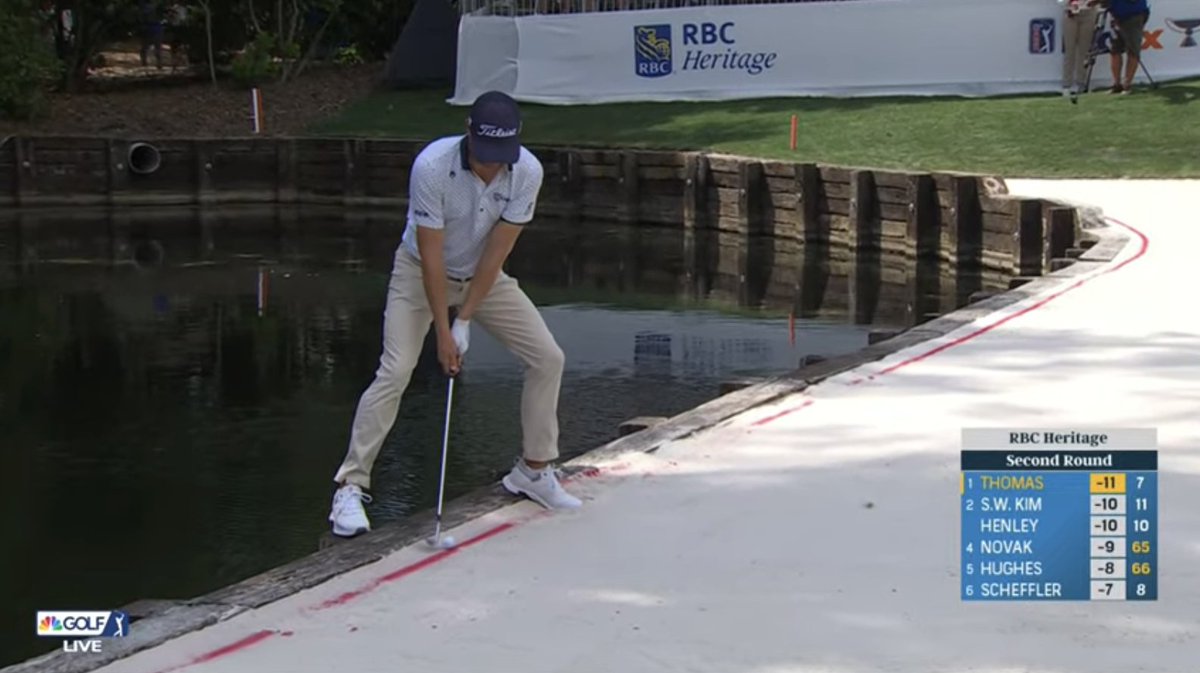 golf is the greatest because it's the only sport where they'll bring in an analyst to earnestly say something like, "well guys, the lie's brutal, but the real key here is not falling into the lake..."