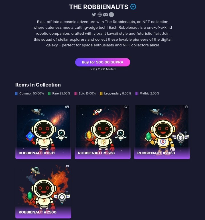 DevianRays's tweet photo. #Robbienauts mint is basically free alpha if you know what’s up.
Let me hint you a bit 👇
• ➊ Still 16 hidden treasures in the mint — hit one, and you’re instantly in profit.
• ➋ Every Robbienaut you mint boosts your chances to win big in the final prize draw — stack more, score more.
• ➌ You’re entitled to future airdrops that could seriously blow your mind.
This ain’t just art — it’s a play.
Mint now, thank yourself later.
#ROBBIE #Supra #NFTmagic
