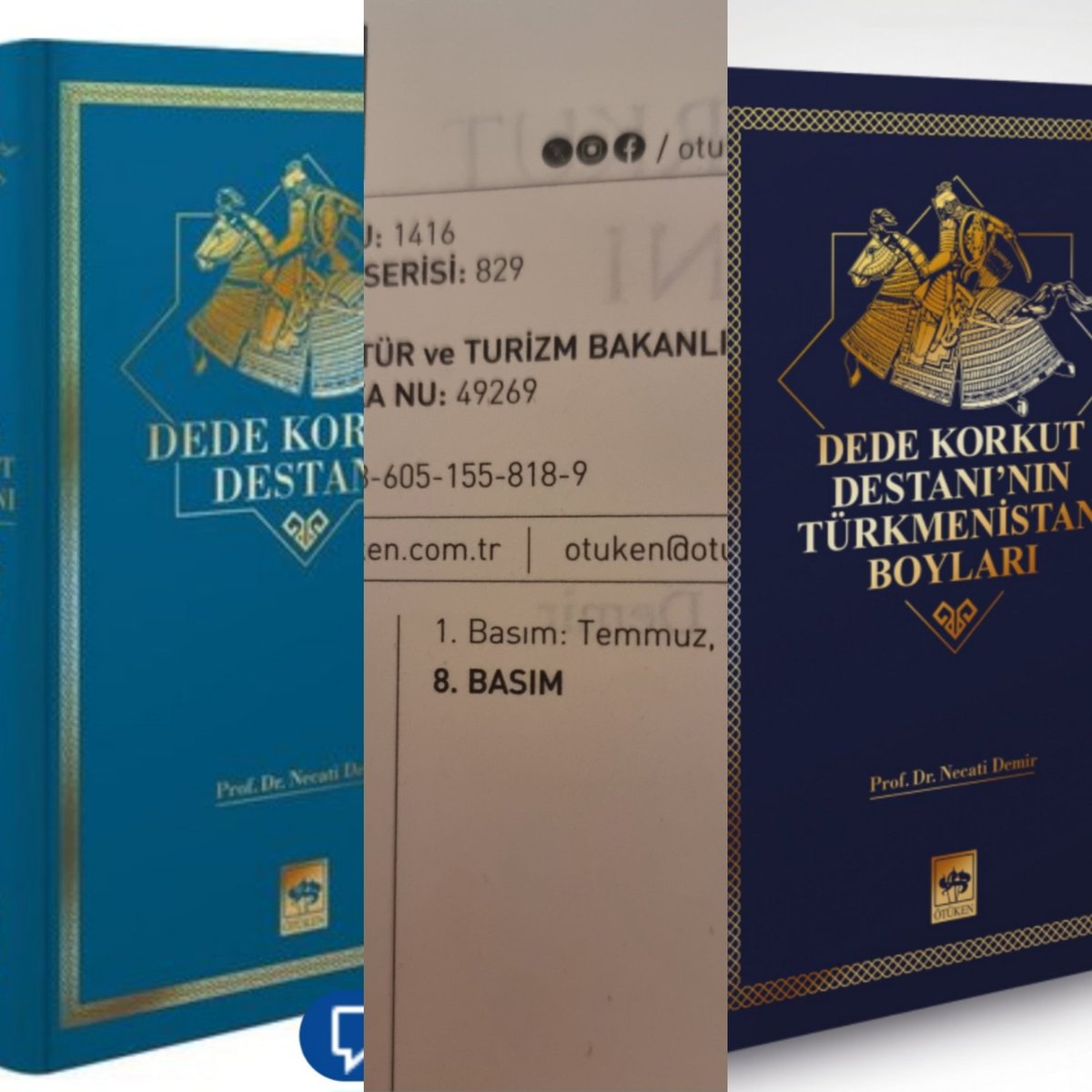 Dede Korkut Destanı çalışmamız 4 yılda 8. kez basıldı. İlgilenen herkese teşekkür ederiz. "Dede Korkut Destanı'nın Türkmenistan Boyları" çalışmamız ise çok heyecanlı ve farklı 7 boy daha içermektedir.  Hatta birisi 20 bölümlük dizi bile olabilir. Öneririz. otuken.com.tr/dede-korkut-de…