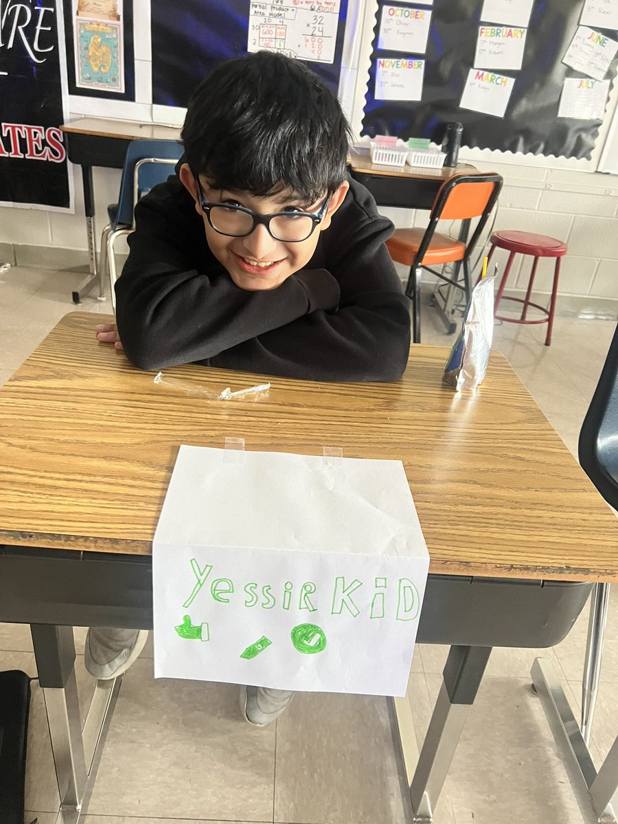 d61kirk's tweet photo. We hit our 500 bones and our reward was a change your name day AND fort reading. What a way to kick off a 3 day weekend! I am so very proud them :) @D61Lace https://t.co/pE4HU37WJc