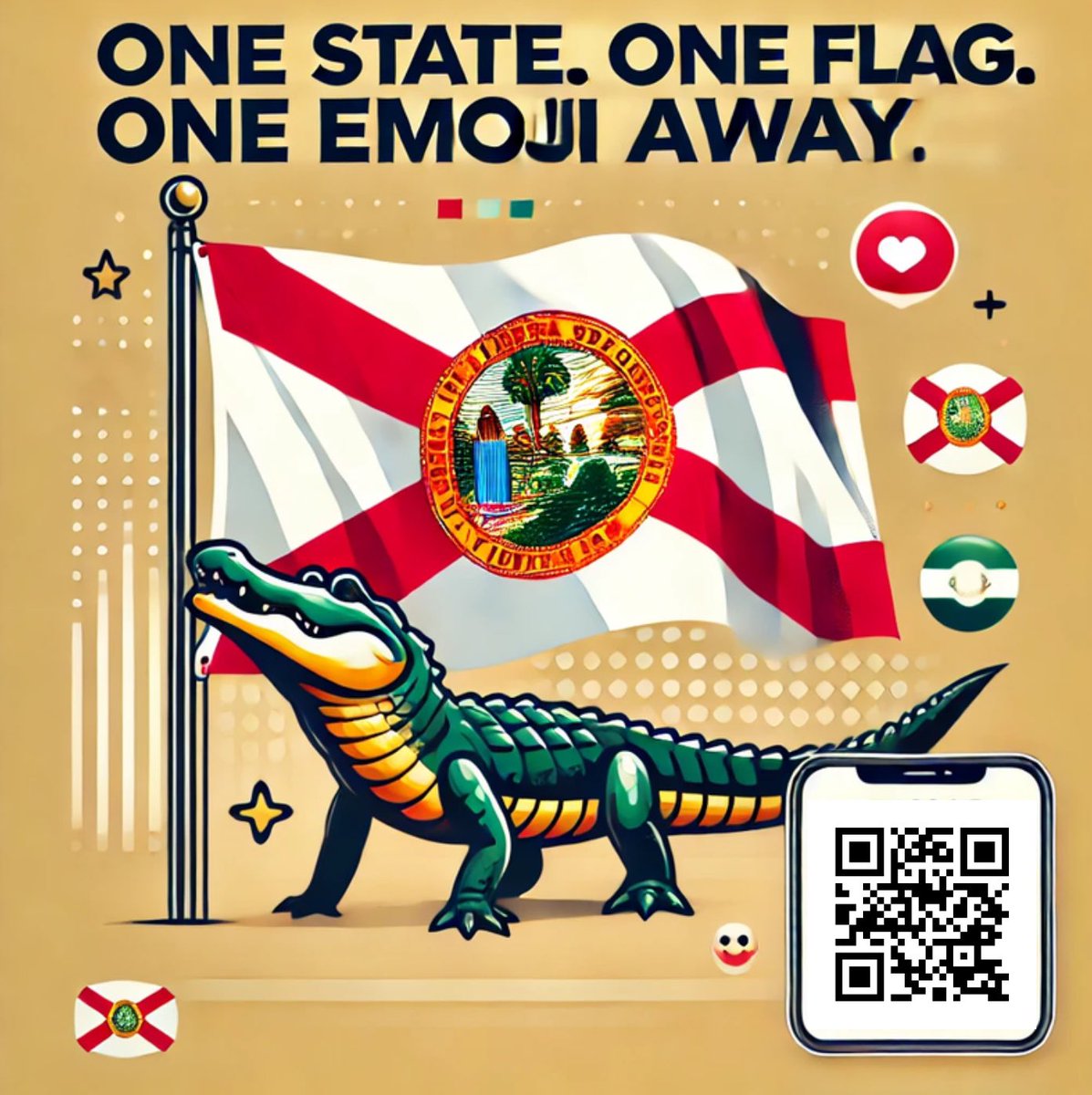 EllenFL214's tweet photo. One state. One flag. One emoji away from digital history!
Let’s put Florida on the emoji map — once and for all!
Support it by liking, sharing, or tagging a Florida official! Comments are welcomed and encouraged!
#FloridaEmojiCampaign #FloridaFriday #FloridaPride #SunshineState