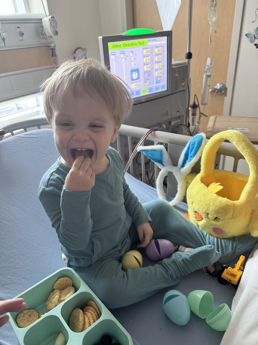 Easter Bunny visits the dialysis unit 🐰<a href="/CHEO/">CHEO Ottawa</a>