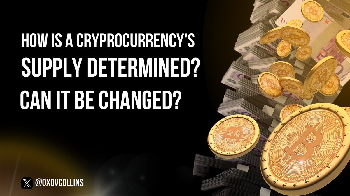 0xOVCollins's tweet photo. Ever wondered why Bitcoin has only 21 million coins? Or why some tokens seem to have unlimited supply?

It all comes down to one thing: the rules written in the code.

Let’s make it simple… https://t.co/yqBj2M74NJ