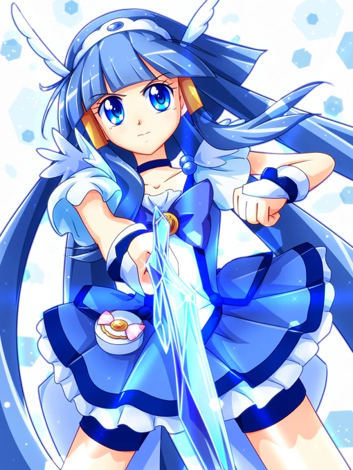 キュアビューティを描きました! 今日は暑くなりそうなのでよろしかったら! #スマイルプリキュア #precure