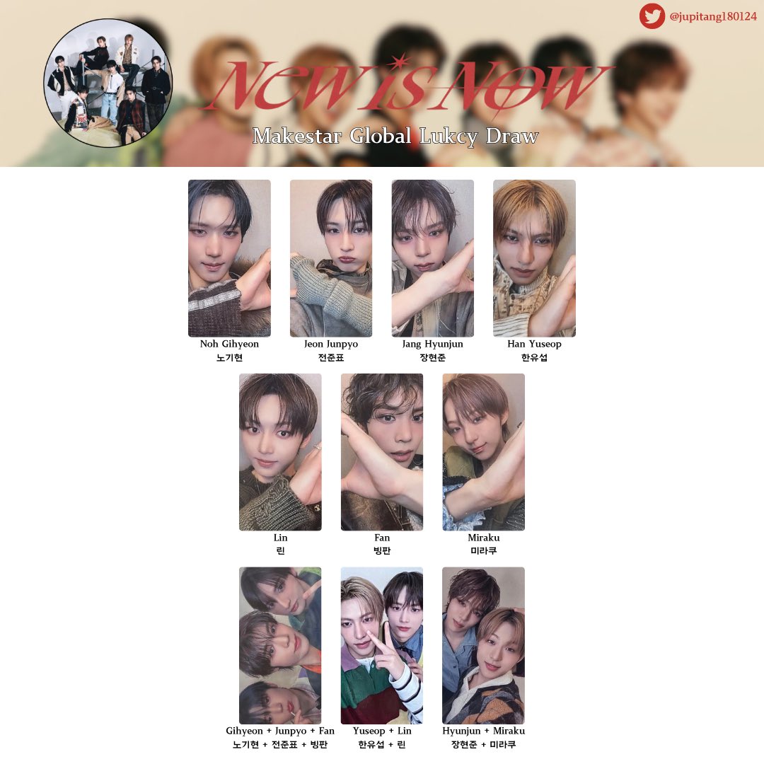 NouerA New Is Now Makestar Global Lucky Draw photocard template