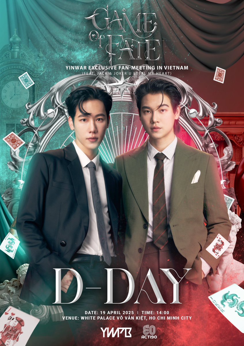 Nhiệm vụ: Hoàn thành trò chơi
Trạng thái: Đã đến ngày quyết định! 

Mission: Complete the game, 
Status: It’s D-Day

Notice: All tickets holders in Zone A will receive sound check respectively 

🗓: 19 April 2025
📍: White Palace Võ Văn Kiệt
🎟: Ticket Price : VND