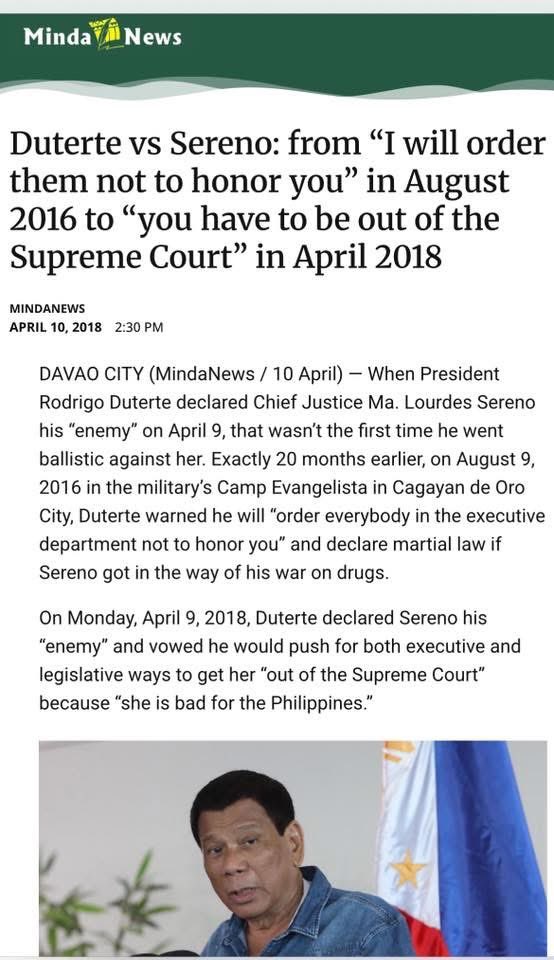 Gustavo G (@gustavo58568) on Twitter photo <a href="/JMRivLegaz/">JuanMigRiveraLegazpi</a> Atty. Ruben Carranza:
By ousting Chief Justice Sereno, Duterte gave justification for his ICC prosecution <a href="/JMRivLegaz/">JuanMigRiveraLegazpi</a> Atty. Ruben Carranza:
By ousting Chief Justice Sereno, Duterte gave justification for his ICC prosecution