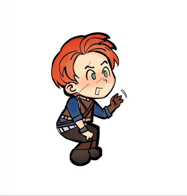 i forgot to draw his scars so another lil cal w his scars 