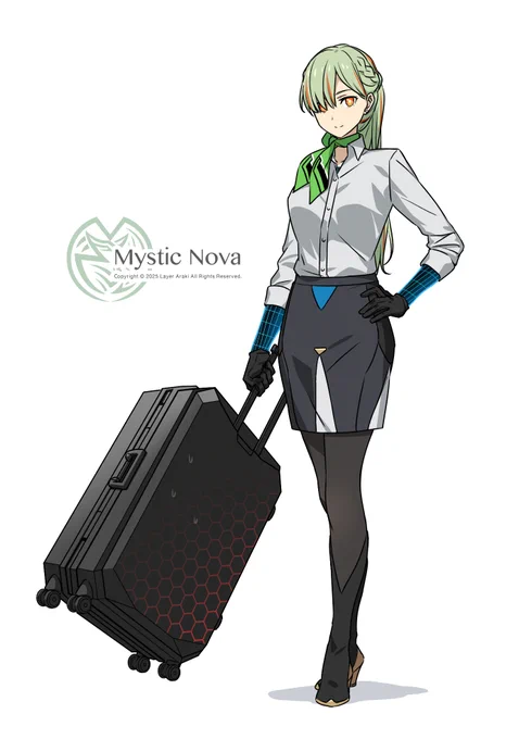 自分としてはスーツケース(鈍器)を持つ時のシルエットが気に入っている。女子にデカい武器は映えるんだ。 