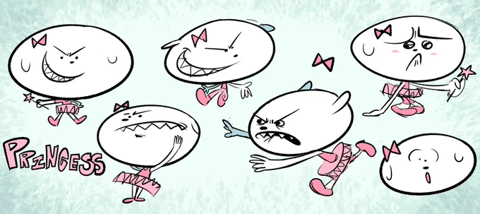 I give like every character an oval head 