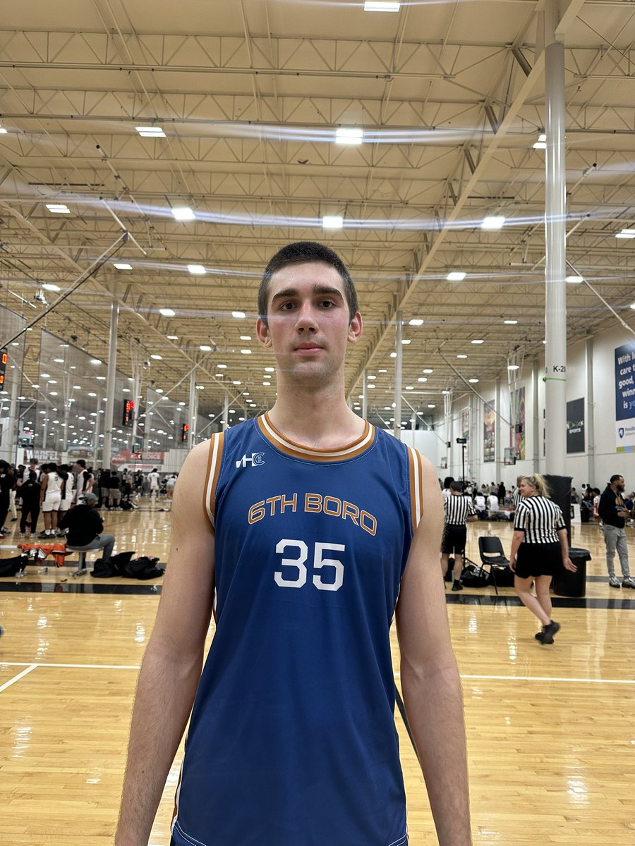 Trentw_23's tweet photo. Very impressed with the skill set on display from Serbian post player Maruan Cicic from 6th Boro Hoops. Great feel as a passer, great hands &amp; advanced situational awareness. The 2025 post was a key contributor for his team from start to finish https://t.co/nTizwXIaXN
