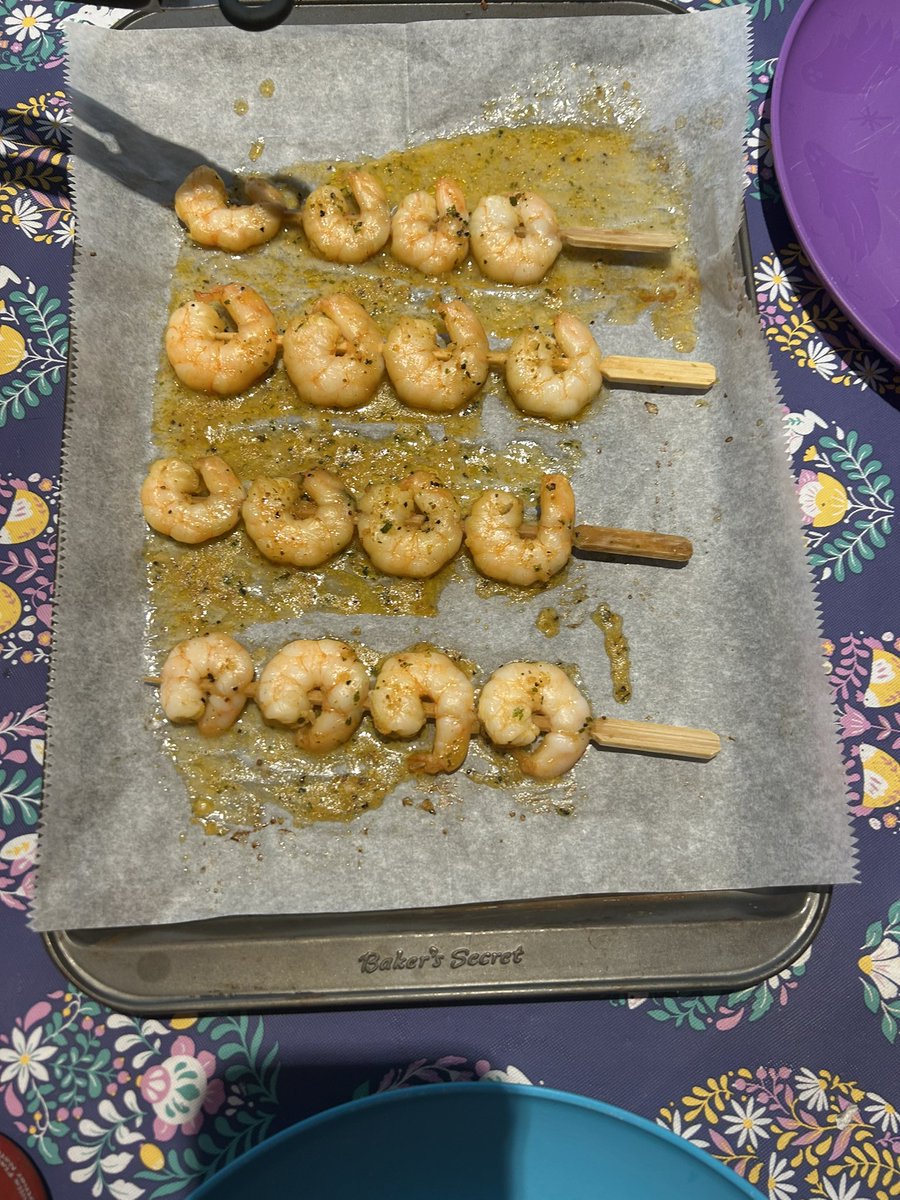 First time doing a seafood boil! Also, had to have more shrimp on skewers. 
Dinner was amazing!!!