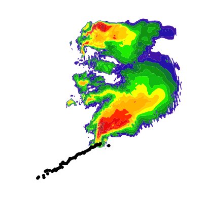 KevinGrayWx's tweet photo. Another way to think of supercells: Not solid objects, but the result of an updraft wave.
The animation is vertical velocity at various heights looking down the path of a simulated supercell. https://t.co/NtdNyI7Yk0