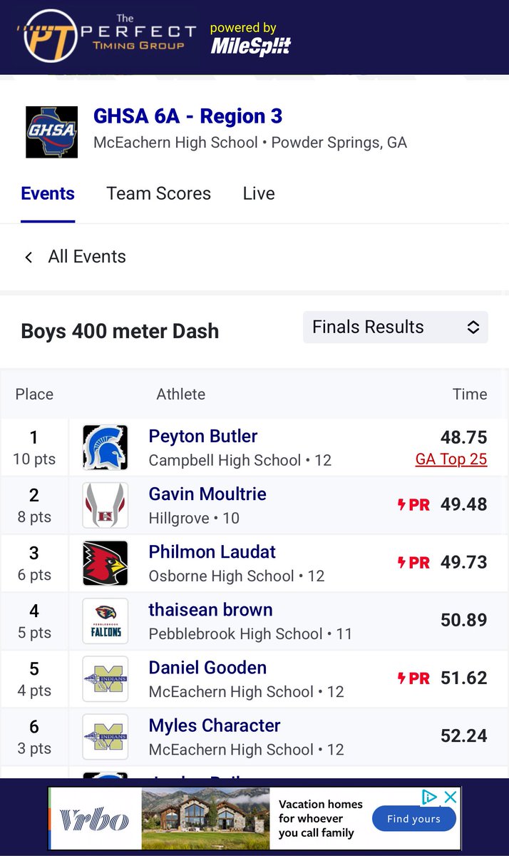 _philmon's tweet photo. Onto Sectionals May 3rd got plenty of work to do. Huge PB in the 400! #trackandfield #recruitment #AGTG @osbcardinals @OsbornePrincip1 https://t.co/QKOL43uqqx