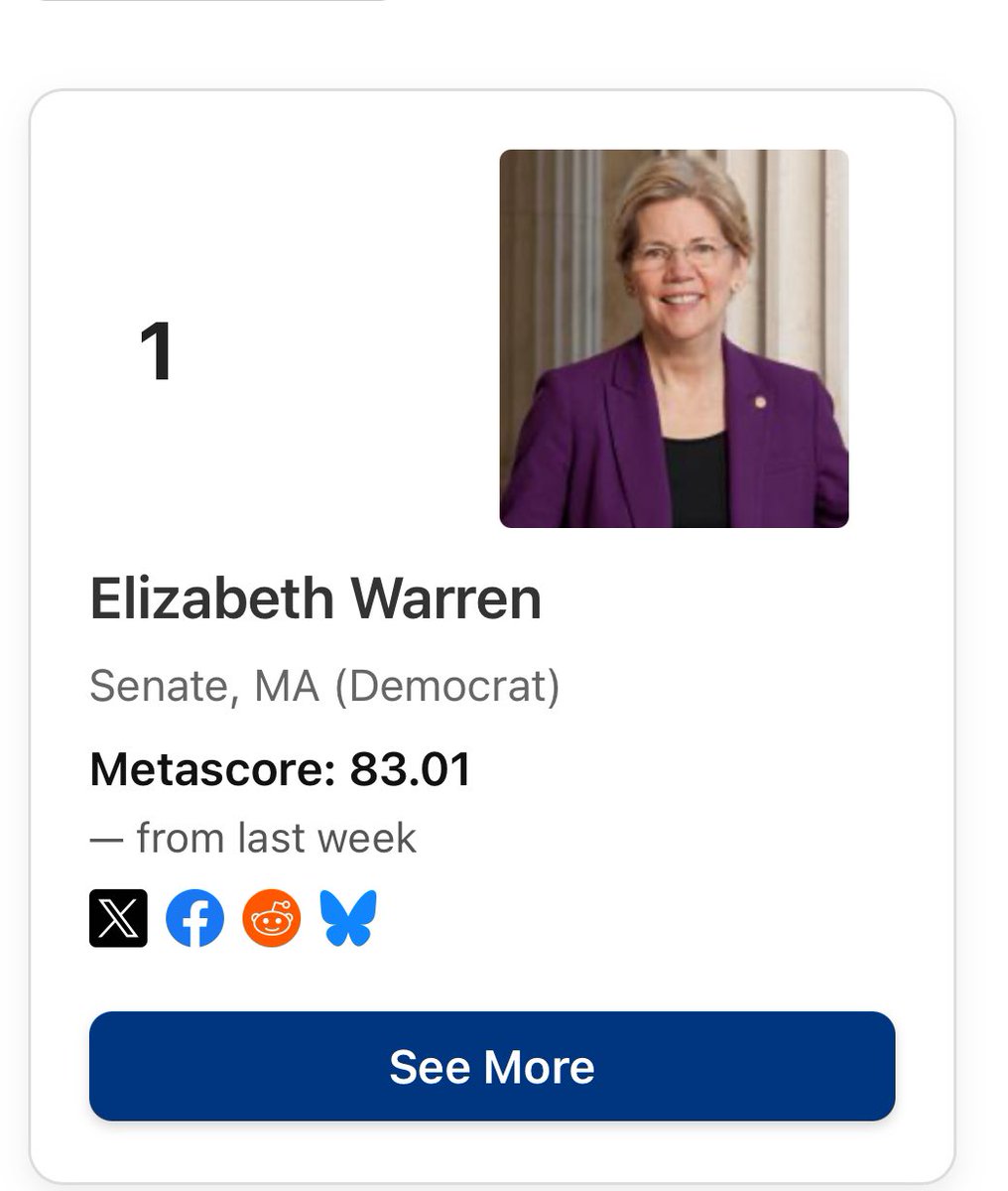 Practical Progress (@practprogorg) on Twitter photo Congratulations to Elizabeth Warren <a href="/SenWarren/">Elizabeth Warren</a> <a href="/ewarren/">Elizabeth Warren</a> for claiming the top spot for the second consecutive time in this week’s #ProgressivePowerRankings
practical-progress.com/rankings Congratulations to Elizabeth Warren <a href="/SenWarren/">Elizabeth Warren</a> <a href="/ewarren/">Elizabeth Warren</a> for claiming the top spot for the second consecutive time in this week’s #ProgressivePowerRankings
practical-progress.com/rankings