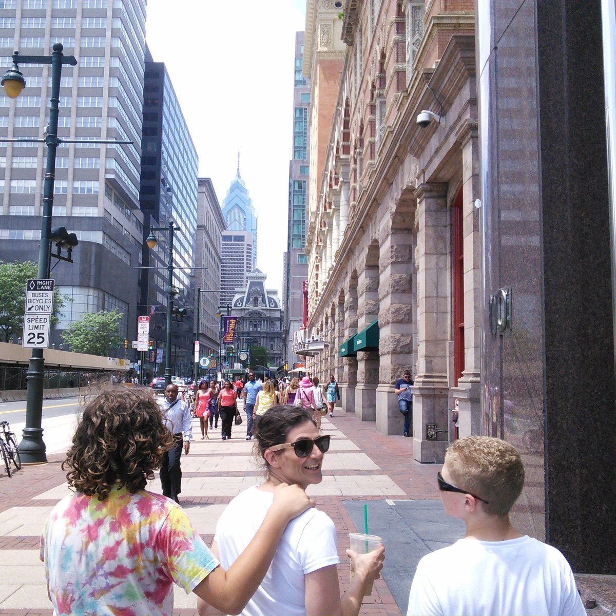 AbeOnVacation's tweet photo. Family US Road Trip 2015 memories - Day 21 (of 39): Independence Hall, the Liberty Bell, and philly cheesesteak, and as always (for privacy), everyone is Abraham Lincoln....

July 7 -  AM
Day 21:

The drive into Philadelphia was surprisingly mild. Traffic was good. Parking was convenient (thanks to the advice of the nice lady at the campground). The only issue was that we were running a little late so the "walk" to Independence Hall from the parking was a little hurried. I was a sweaty mess by the time we got there (because of course I was).

The tour was nice and informative. Certainly worth the stop. We also saw the Liberty Bell, which is a bell with a crack in it (in case you've never heard of it). The line moved well and it is cool to see that kind of history up close. At the Federal Reserve they gave out small bags of shredded cash after going through a security checkpoint straight out of a spy show (empty your pockets and one person at a time enters a rounded pod which then shuts the entrance and opens the other side for you to exit). Unfortunately, the US Mint didn't let you buy coin blanks or anything as souvenirs. That part was kind of disappointing. We did get to see coins being made though, which was cool.

It was supposed to be around 90 today, but it didn't seem like it ever got over 85. The boys were still behaving like they were wearing flaming ski masks and full-body armor though. I kind of wish it was REALLY hot so they could fully appreciate what big babies they are being.

Also in there somewhere we had lunch at Reading Terminal Market. The "Reading" in Reading Terminal Market is the same railroad that is referenced on a Monopoly board. Fun fact: (and by "fun" I mean "vaguely interesting," and by "fact" I mean "according to the people there") it is pronounced REDing, not REEDing, so I guess I've been saying it wrong all these years playing Monopoly. Anyway, it was a good food court and I highly recommend it.

I've been meaning to mention, I guess there is a coffee shop chain back here that is really prevalent. Seems like it was all over the place in Boston and New York too. The regular coffee is not my cup of tea (badum-chhh), but their espresso drinks and food are quite good. I'm having trouble coming up with the name at the moment though. Seems like it might be something like Queequeg's? I'll post a picture if I can find one.

We got to DC this evening, but not early enough to head out to the National Mall, so we will save that for tomorrow. We have the better part of 4 days here, so it will be a little rushed, but hopefully will let us hit the high points.

There were fireflies again tonight. Even in downtown DC. I caught one. It was nice.

#TravelDiaries #RoadTrip #PhiladelphiaPA @RdgTerminalMkt @VisitPhilly @INDEPENDENCENHP @US @usmint 
Start the trip on Day 1 here: https://t.co/I3xic1pDBy | Yesterday’s adventures (Day 20): https://t.co/JlSC1xLq1K