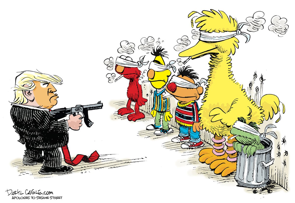 The Trump administration wants to kill Sesame Street, ridiculing versions of the show around the world, and by defunding PBS. I spent many years drawing Muppets.  Sad to see.