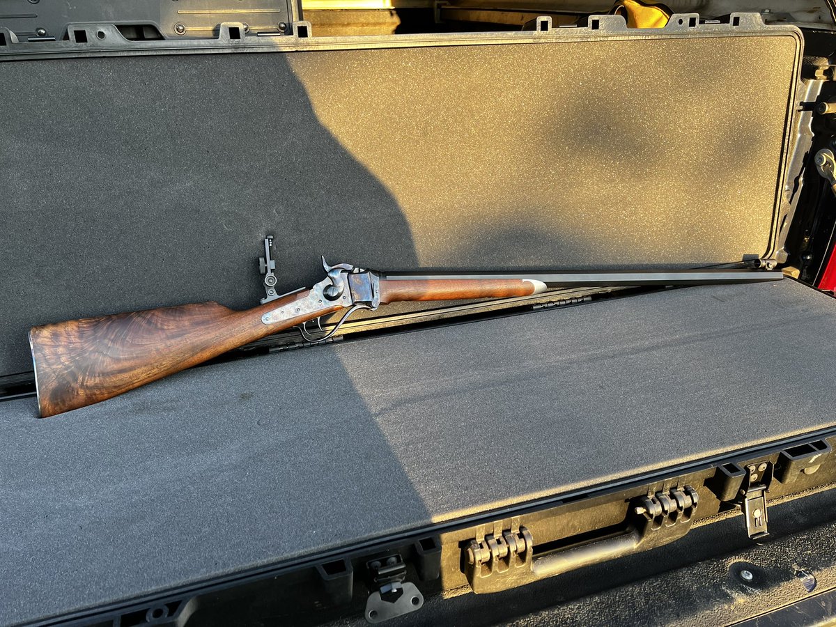 thebigmikeky's tweet photo. A couple of the best pew pews in my collection, 1885 High wall, and a 1874 Sharps.
Both in 45-70 and built by the excellent team at @CSharpsArms https://t.co/5VBFsEz95j
