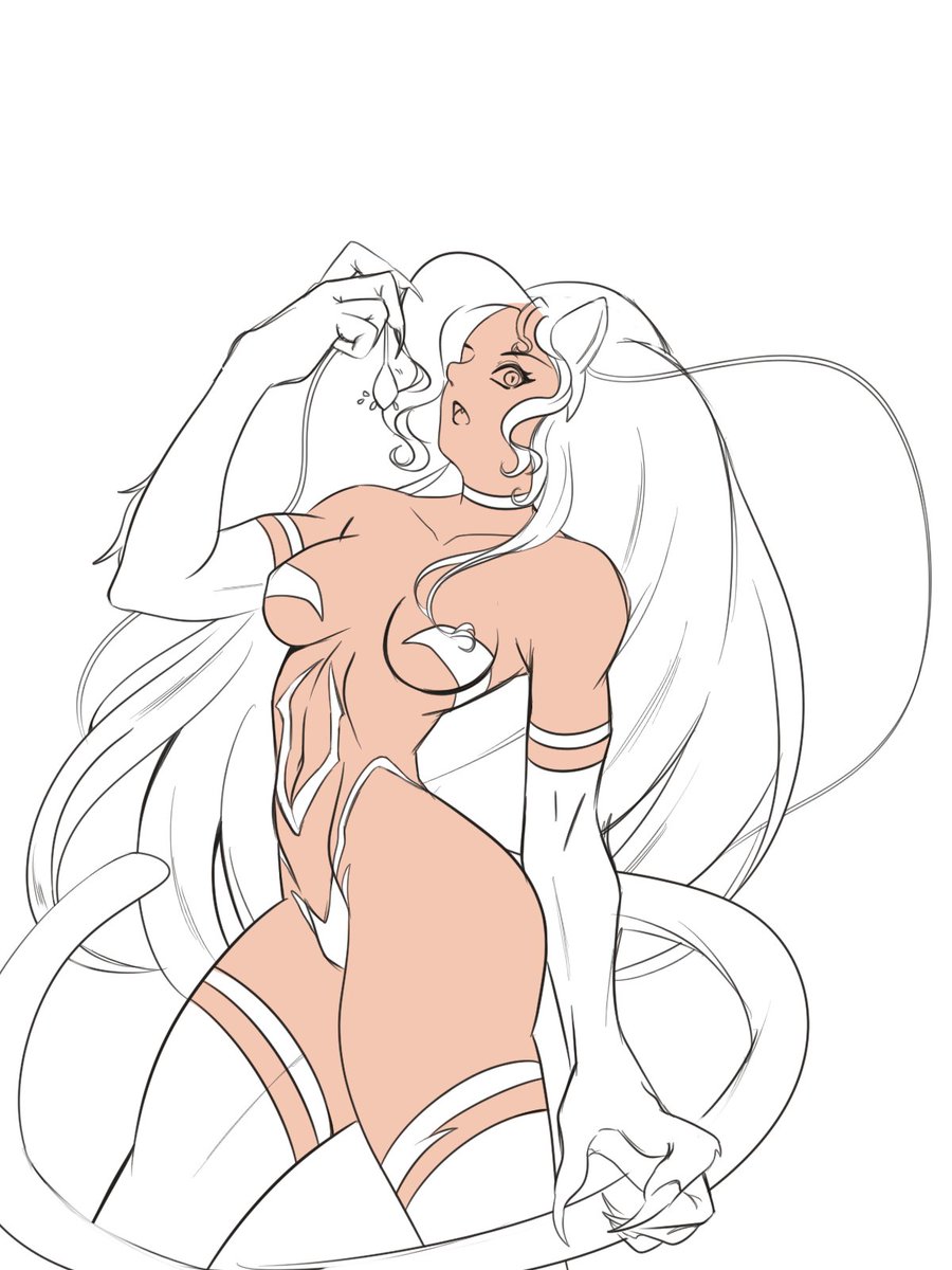 Penn_Draws's tweet photo. Sketch of Felicia from Darkstalkers! I'm working on this digitally, but I'm gonna redraw it on a blank cover soon https://t.co/ai3mpCU3xy