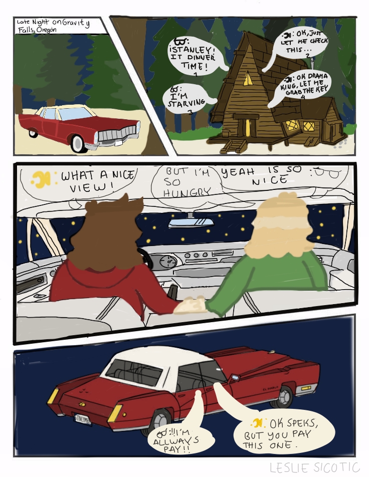 LeslieSicotic_'s tweet image. Uff this one took my time but i&apos;m happy with it. 
Day 4 Conducciòn nocturna / Late night drive
#FiddlestanWeek #fiddlestan #stanpines #fiddlefordmcgucket