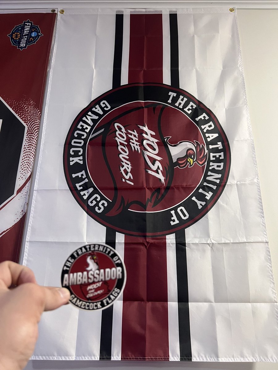 GamedayWarrior's tweet photo. Incredibly Grateful For the Honor to be Called an Ambassador For The #FraternityOfGamecockFlags ! I shall make the Fraternity Proud! #HoistTheColours #HTTFOGF https://t.co/pRmILZNWFA