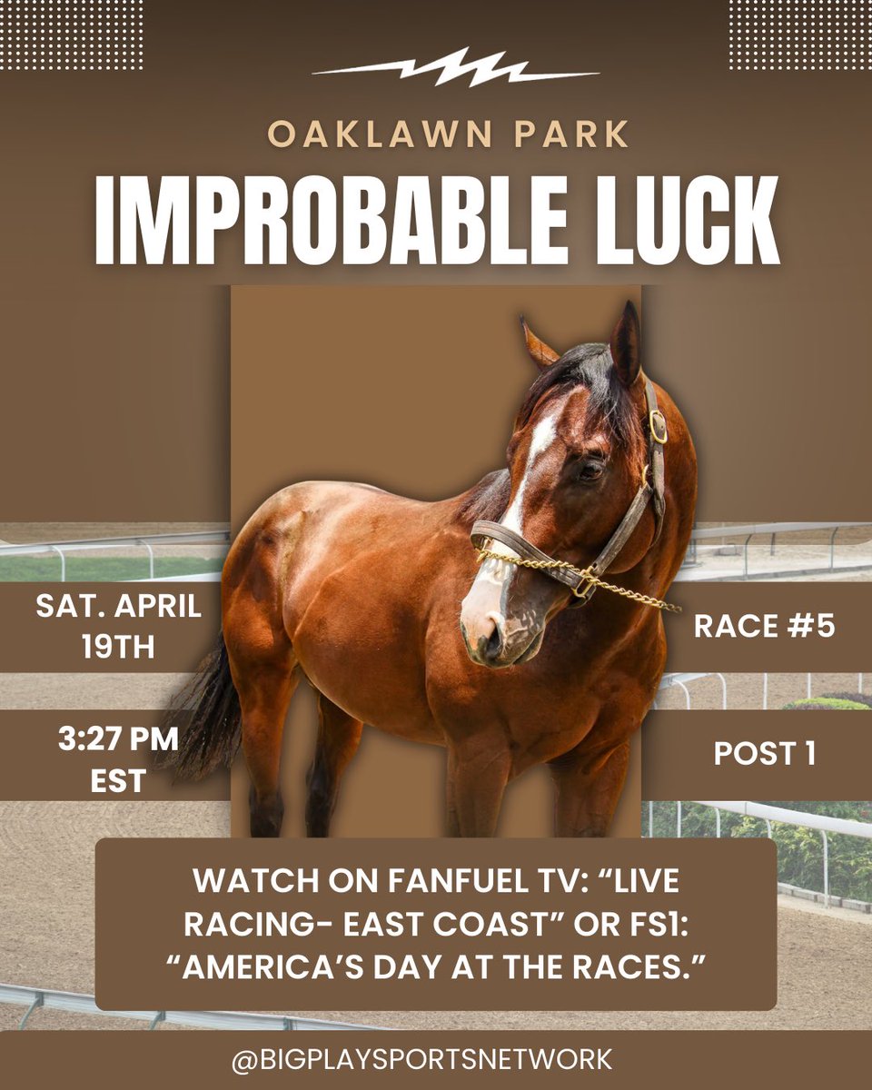 Let’s do this thing!!!! 

Follow along tomorrow afternoon! <a href="/MyRacehorse/">MyRacehorse</a>