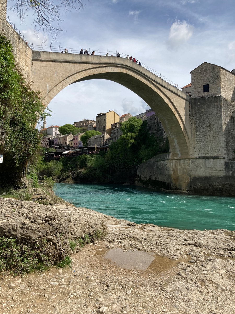 Mostar day – <a href="/NCL_Geography/">Newcastle University Geography</a> students love coming here as part of the Bosnia AND Herzegovina field course (Sarajevo is in Bosnia, Mostar in Herzegovina) and we learn about the city from a local guide called Ševko who is fantastic who travels from Ottoman era to the present