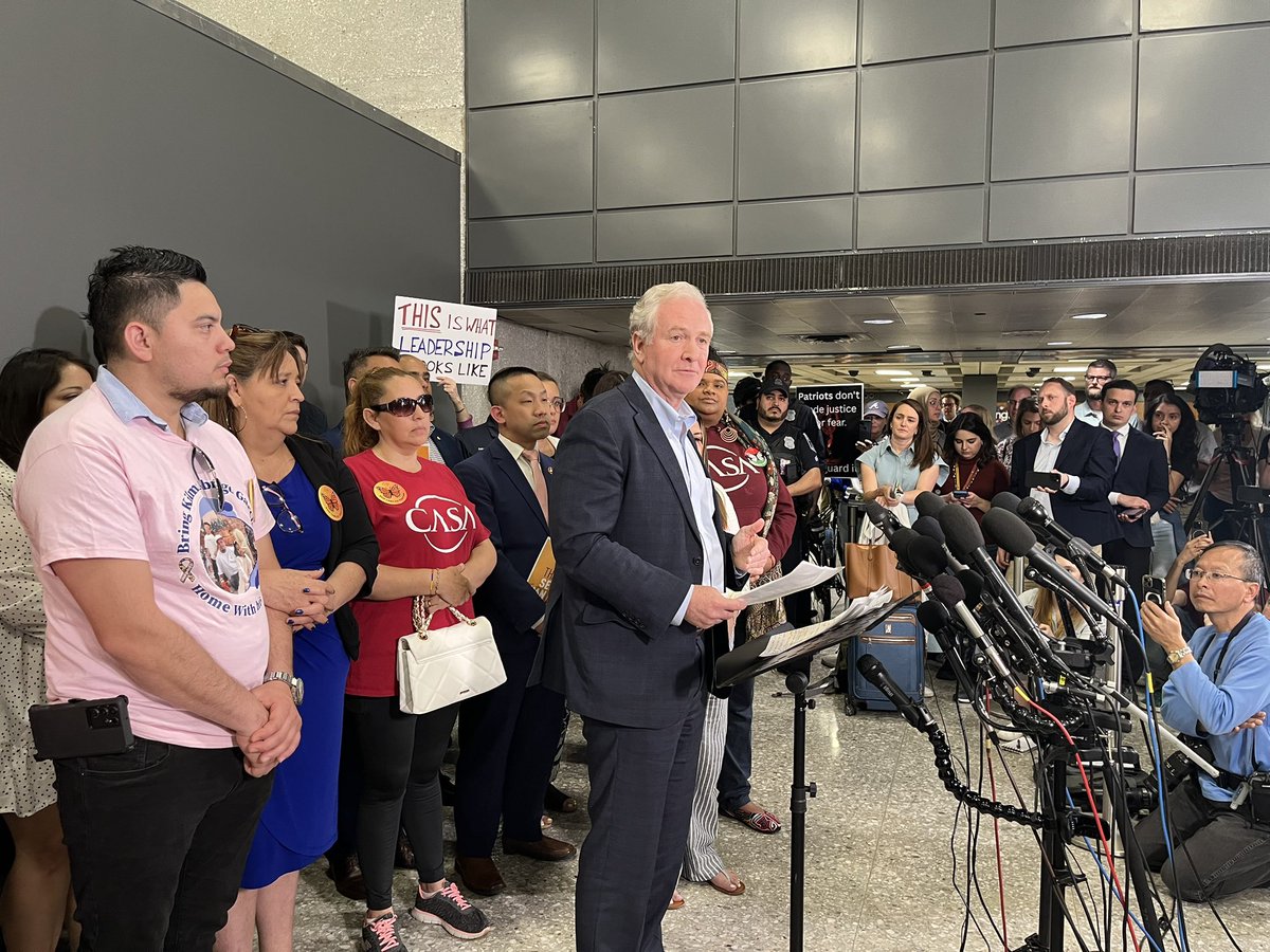 JonathanTamari's tweet image. Sen. Van Hollen says Kilmar Abrego Garcia is no longer at CECOT and has been moved to another detention center where conditions are better. 

But still has no communication with the outside world