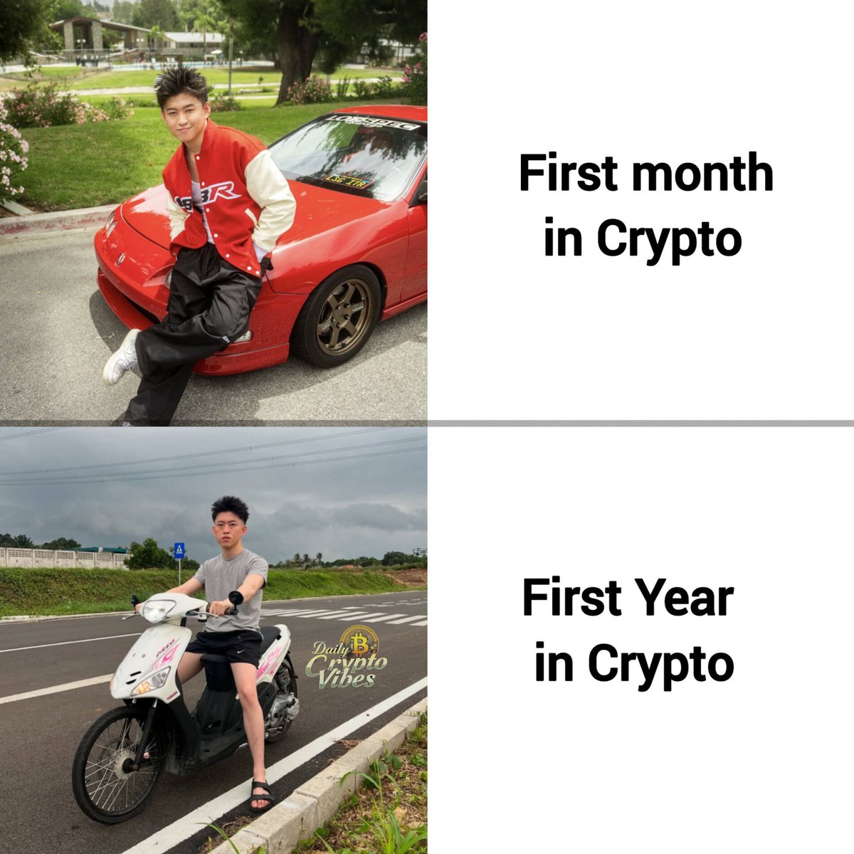 xznode's tweet photo. First Month vs First Year in Crypto
#Crypto #TradingJourney #FirstMonth #FirstYear #Bitcoin https://t.co/j9KTvWcASB