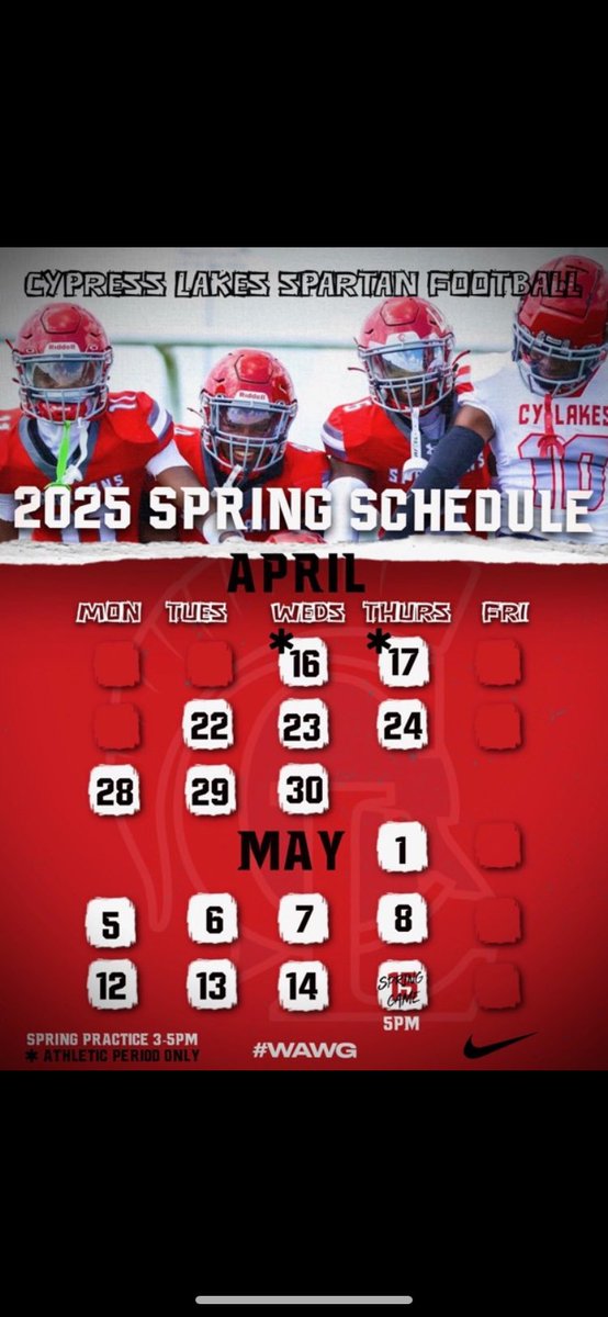 Nate davis 2026 (@natedavisdb) on Twitter photo Spring ball 2025 is in full effect starting on Tuesday April 22 🚨we’re building something special here at lakes, Come out and see what all the hype is about for yourself !! #WAWG <a href="/CyLakes_FB/">Cypress Lakes FB</a>
Head coach - <a href="/CoachCarter_19/">Tyrone Carter M.Ed</a>
Recruiting cord- <a href="/CoachTryon/">Michael Tryon Jr.</a> Spring ball 2025 is in full effect starting on Tuesday April 22 🚨we’re building something special here at lakes, Come out and see what all the hype is about for yourself !! #WAWG <a href="/CyLakes_FB/">Cypress Lakes FB</a>
Head coach - <a href="/CoachCarter_19/">Tyrone Carter M.Ed</a>
Recruiting cord- <a href="/CoachTryon/">Michael Tryon Jr.</a>