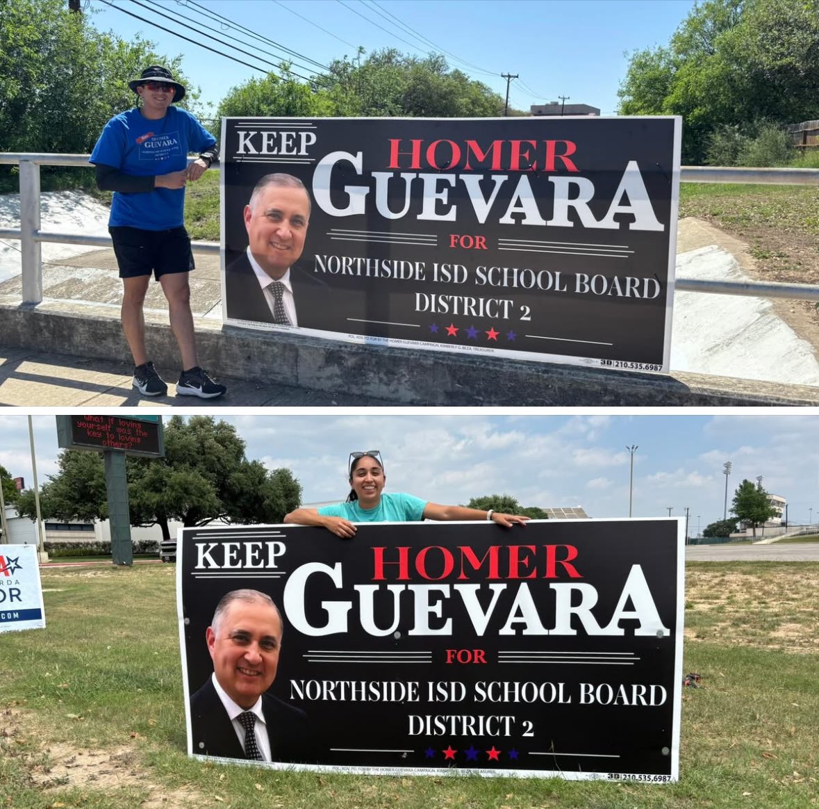Thanks to my kiddos for helping their Dad out.  ❤️

Early voting begins next week on April 22 and ends on April 29.  Election Day is on May 3.  #KeepDrGForNISD