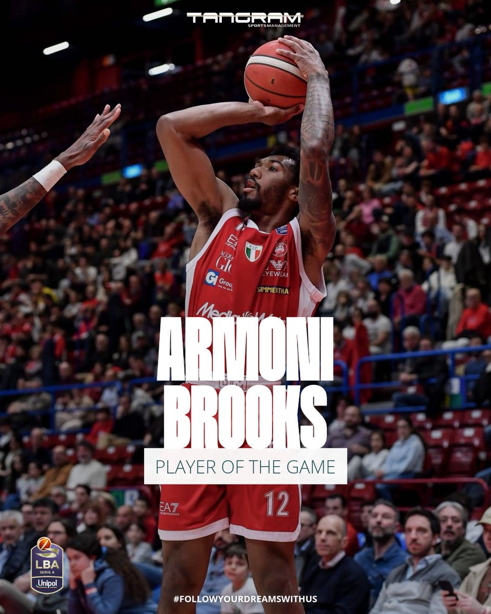 Tangram Sports (@tangramsports) on Twitter photo Armoni Brooks dropped 29 points for <a href="/OlimpiaMI1936/">Olimpia Milano</a> to defeat Vanoli Cremona in <a href="/LegaBasketA/">Lega Basket Serie A</a>
<a href="/ejkusnyer/">EJ Kusnyer</a>
#TangramSports
#FollowYourDreamsWithUs Armoni Brooks dropped 29 points for <a href="/OlimpiaMI1936/">Olimpia Milano</a> to defeat Vanoli Cremona in <a href="/LegaBasketA/">Lega Basket Serie A</a>
<a href="/ejkusnyer/">EJ Kusnyer</a>
#TangramSports
#FollowYourDreamsWithUs