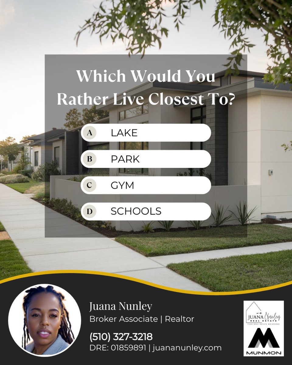 juananun's tweet photo. When house hunting, it’s not just about the home—it’s about the lifestyle! 🏡
Nearby features and conveniences can make all the difference in your daily routine. So, which would you rather live closest to? Let us know in the comments! 🗺️

#realestate #lifestyle #location https://t.co/nPCHuKZFFe