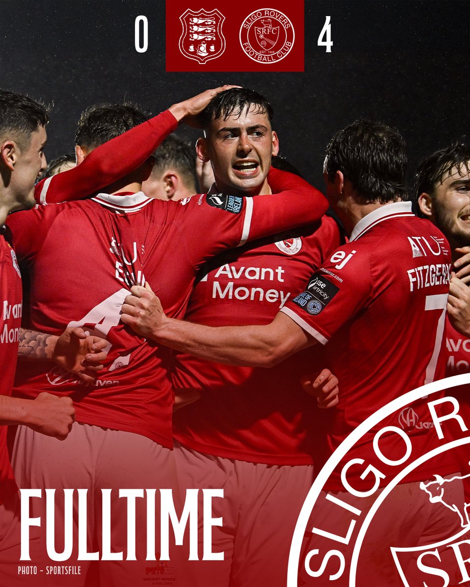 sligorovers's tweet photo. Waterford 0-4 Rovers

🏁 FT' | A big response from the lads tonight and a massive three points to bring back to Sligo. A first goal for Gareth McElroy, alongside finishes from Kavanagh, Lomboto and Elding, sees us topple the Blues convincingly 👏

Huge thanks to all our fans who made the journey ! Safe travels home 🚌

#Bitored | #Since1928