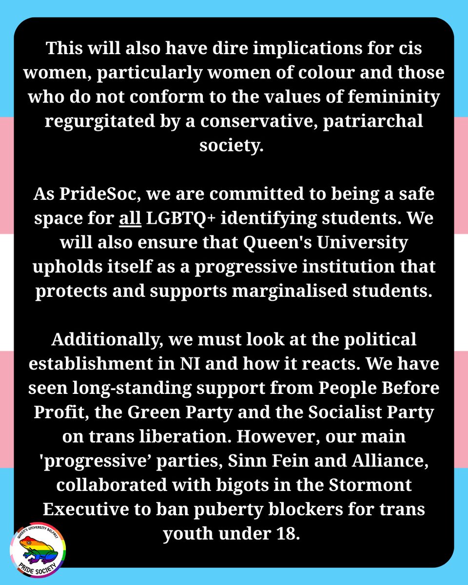 qubpridesoc's tweet photo. Our statement on the recent UK Supreme Court ruling. https://t.co/bcJwLMpyN4