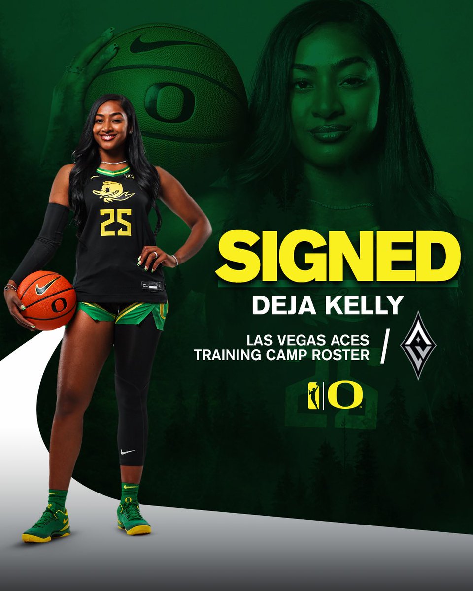 Our Ace is headed to Vegas 🤩

Congrats to our girl <a href="/dejakelly25/">Deja Kelly</a> on receiving a training camp invite with the <a href="/LVAces/">Las Vegas Aces</a>! 

#GoDucks x <a href="/WNBA/">WNBA</a>