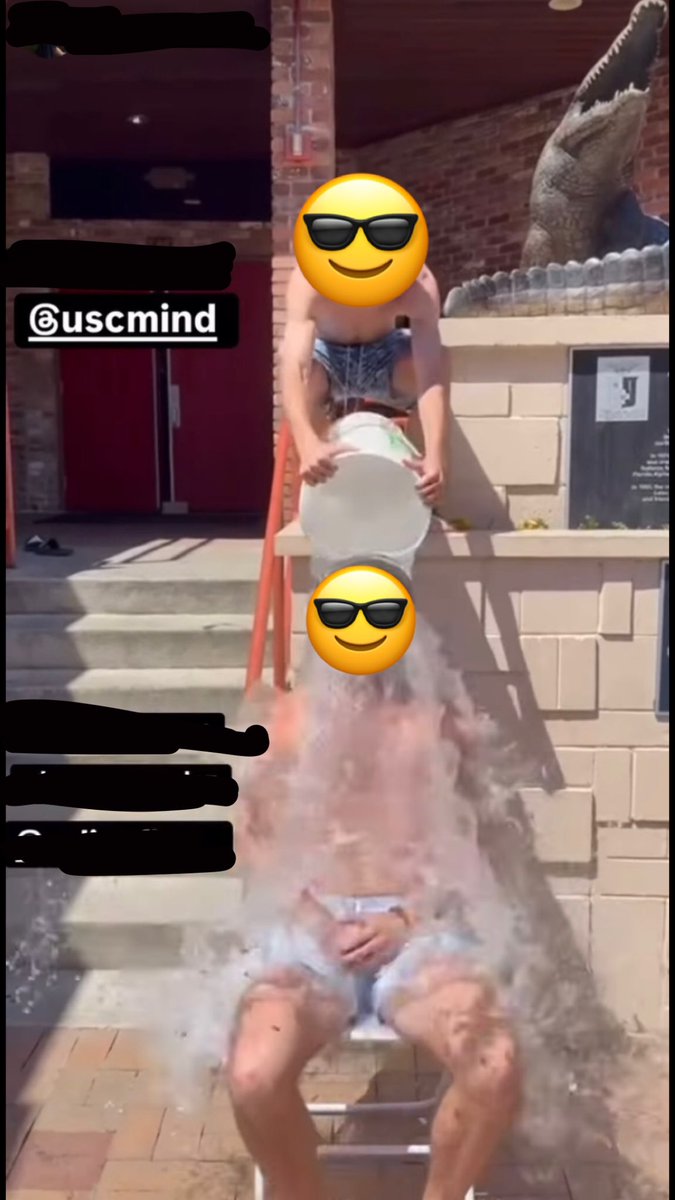 hawgjackson's tweet photo. Are we really doing the ice bucket challenge as a grown man in 2025? They really let anyone into a UF frat these days. Come on guys, do better. #squidep #shrinktoatoms https://t.co/262Xkvifi5