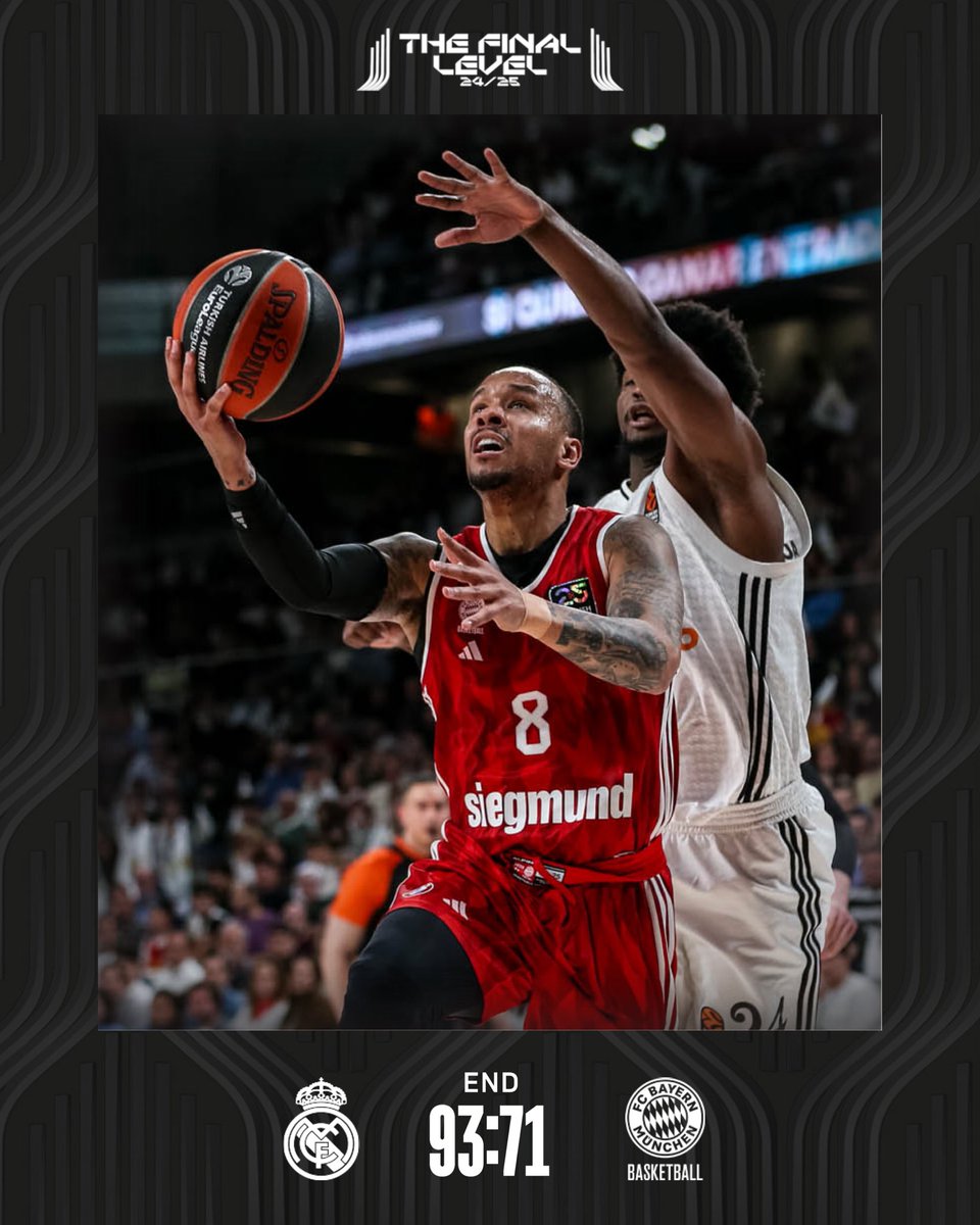 FCBBasketball's tweet photo. FINAL SCORE: We gave it all we got, it wasn’t enough tonight. Congratulations @RMBaloncesto.
#RMBBAY https://t.co/gxX9ukifos