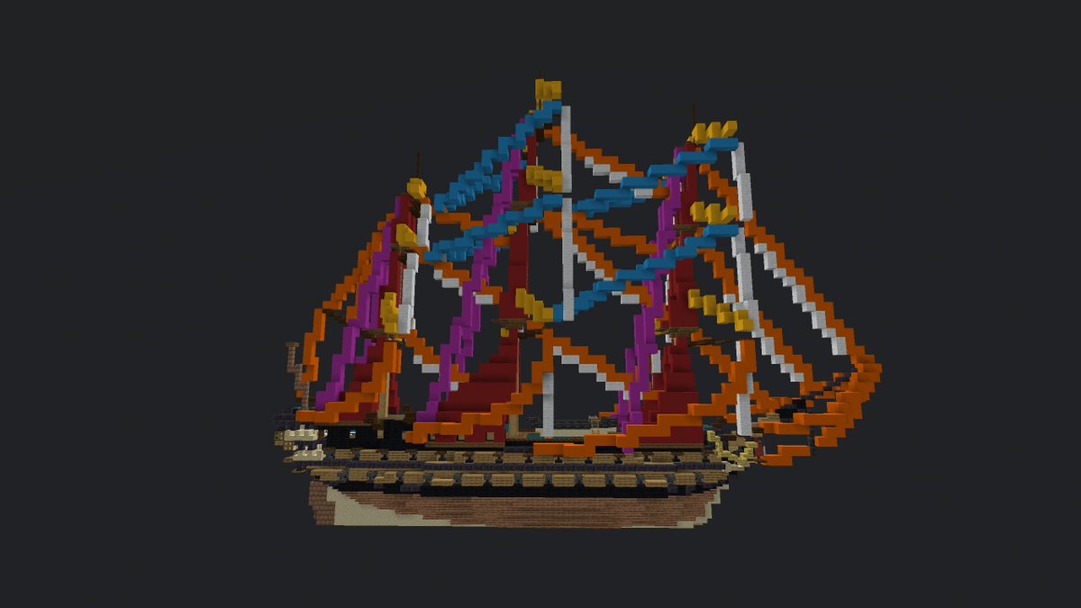 FunnyBell4's tweet photo. WIP 3rd rate ship of the line (no name Based on HMS agamemnon)
#Minecraft #MinecraftBuild #MinecraftShip #SailShip #Ship #Sail #Sailing #ShipOfTheLine #Naval #3rdRate #Historical https://t.co/9elVYiOzh8