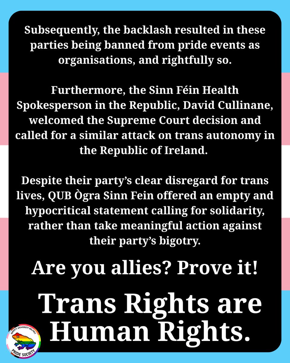 qubpridesoc's tweet photo. Our statement on the recent UK Supreme Court ruling. https://t.co/bcJwLMpyN4
