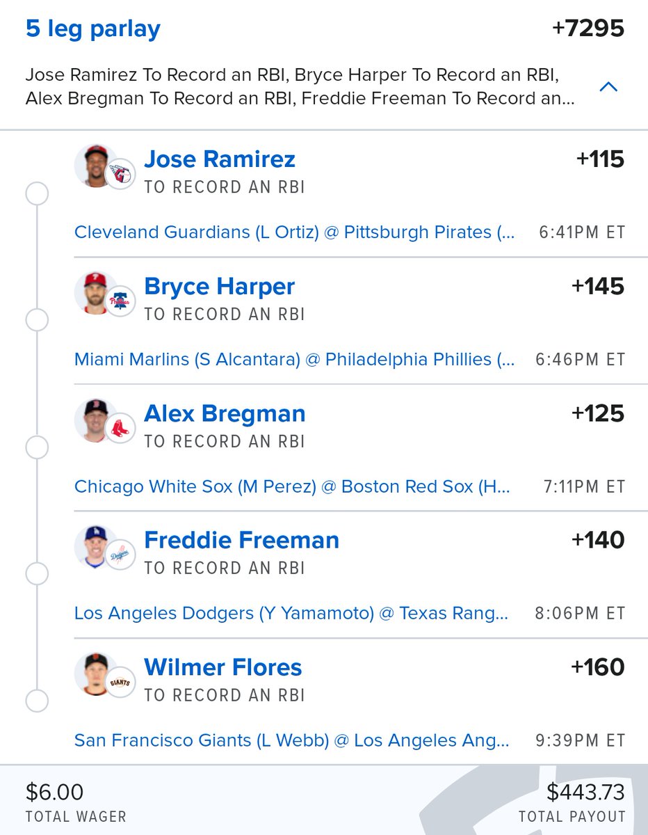 bet_philly's tweet photo. 🚨 Friday night MLB ⚾️ 🚨
Profit boosted pitchers + hitters. Play your faves solo, make your own or tail. Be responsible about it.
#gamblingX #mlbbets #mlbparlay #baseballparlay #fanduel #hitterprops #strikeoutprops #pitcherprops #samegameparlay #phillybetbros https://t.co/ws2BnG7ntk