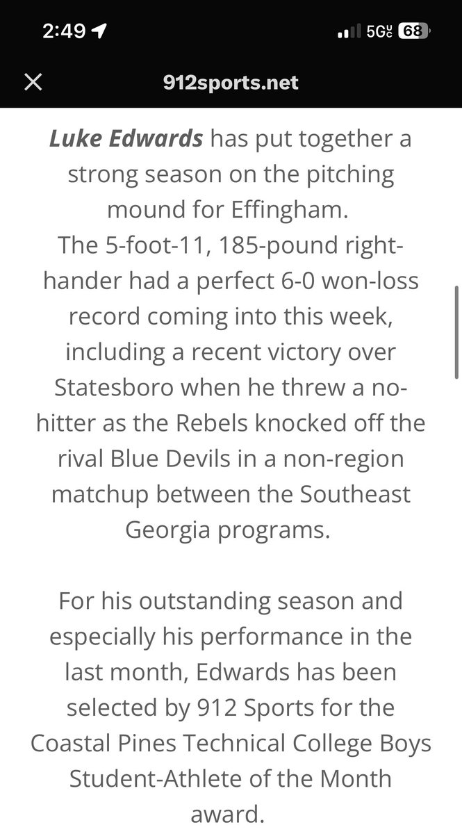 LukeEdw99's tweet photo. Blessed to be @912Sports player of the month! @EricMcCombie @GhettoHacks21 https://t.co/OAaEQ925K6