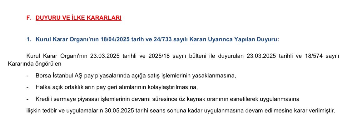 HisseHaberleri's tweet photo. SPK Açığa satış işlemleri yasaklandı https://t.co/UKPW7QvCZj