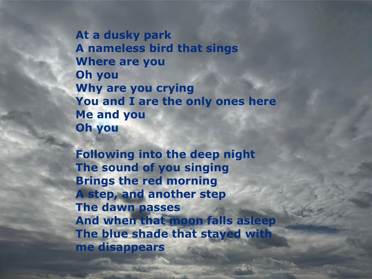 EaseandGrace's tweet image. Clouds, clouds, clouds for all Namjoon lovers under the same sky
#RM #prettyskiesforNamjoon #4oclock #V

A step, and another step
The dawn passes
And when that moon falls asleep
The blue shade that stayed with me

4 o’clock
youtu.be/AP03LF2Kae8?si…

youtu.be/CGfWpLK5E08?si…