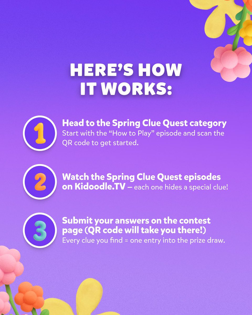 kidoodleTV's tweet photo. 🎉 Spring Clue Quest is LIVE on https://t.co/27b8zAr8Aj!

Watch. Spot the clues. Submit your answers. WIN a $250 gift card!

👀 Watch now: https://t.co/DfNrBFYKUa

#KidoodleTV #SpringClueQuest #Giveaway #FamilyFun https://t.co/YCYKjSJl3F