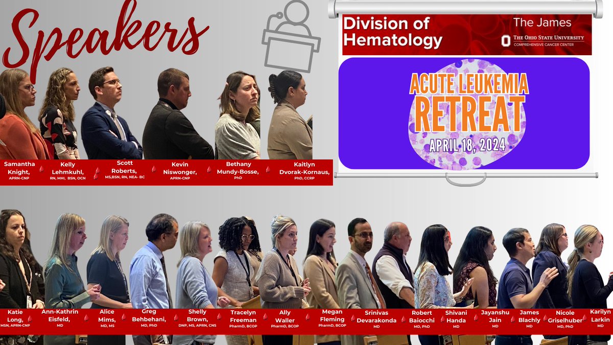 Ohio State Hematology (@osuhematology) on Twitter photo Just wrapped up our first-ever Acute Leukemia Retreat—what an inspiring day! 💪 So many brilliant minds came together to share knowledge, spark ideas, and build connections. Grateful to all our speakers and attendees! 🧠✨
📸 speaker collage + group photo!
<a href="/beatalleukemia/">Dr. Uma Borate: Associate Professor</a> Just wrapped up our first-ever Acute Leukemia Retreat—what an inspiring day! 💪 So many brilliant minds came together to share knowledge, spark ideas, and build connections. Grateful to all our speakers and attendees! 🧠✨
📸 speaker collage + group photo!
<a href="/beatalleukemia/">Dr. Uma Borate: Associate Professor</a>