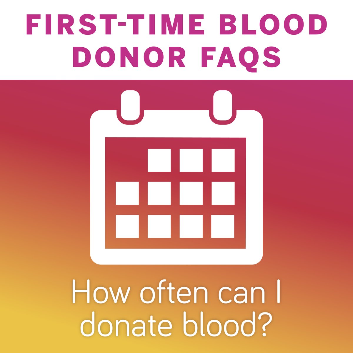 You can donate every 56 days—that’s 6x per year! 🩸💪

Make it a habit and help save lives all year round. #FirstTimeFAQFriday
🔗 Book now: bitly.versiti.org/3DaSHlw

#GiveBlood #SaveLives