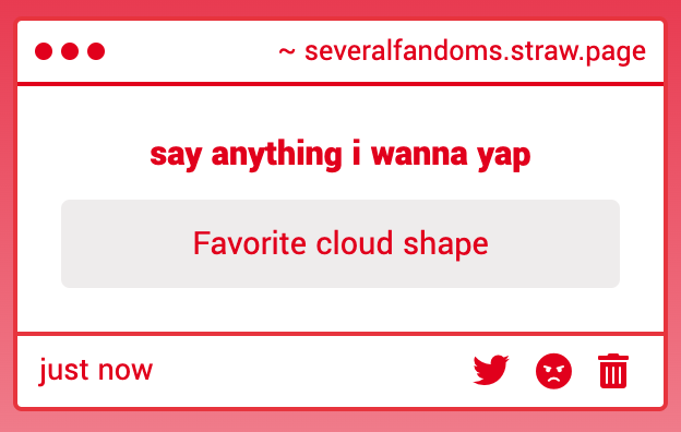 i dont like clouds i like a clear sky