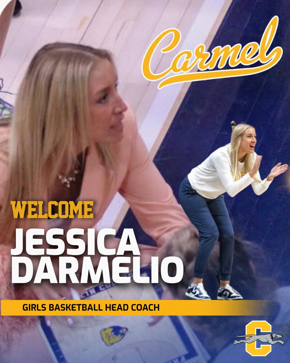 Jessica Darmelio has been named as the new head coach for Carmel Girls Basketball. Darmelio arrives at Carmel after three seasons as the head coach at Franklin College.
carmelgreyhounds.com/Article/61404